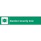 Electromark Security Sign, 1 3/4 in Height, 9 in Width, Vinyl, English S329A - alternate 1