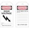 Brady Danger Tag, 5-3/4 x 3 In, Polyest, Hv, PK10 86542 - alternate 1