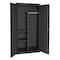 Sandusky Lee Combo Wardrobe Storage Cabinet, 72 in H, 36 in W, 24 in D, Recessed Pull, Keyed, Black, 4 Shelves EACR362472-09 - alternate 1