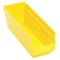 Quantum Storage Systems Shelf Storage Bin, Polypropylene, Yellow, 4 in H, 4 1/8 in W, 11 5/8 in L QSB101YL - alternate 2