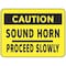 Electromark Caution Sign, 10 in Height, 14 in Width, Vinyl, English S1422V10 - alternate 1