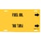 Brady Pipe Marker, Fuel Oil, Yellow, 10 to 15 In 4063-H - alternate 1