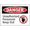 Electromark Danger Sign, 7 in Height, 10 in Width, Vinyl, English S177FF - alternate 3