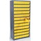 Quantum Storage Systems Steel Enclosed Bin Shelving, 12 in D x 75 in H x 36 in W, 19 Shelves, Yellow CL1275-401YL - alternate 2