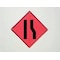 Eastern Metal Signs And Safety Lane Ends Traffic Sign, 36 in H, 36 in W, Polyester, PVC, Diamond, C/36-EMO-3FH-HD RIGHT LANE ENDS C/36-EMO-3FH-HD RIGHT LANE ENDS - alternate 1