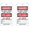 Brady Danger Bilingual Tag, Authorized Personnel and Restricted Access, Cardstock, 7 in H x 4 in W 86688 - alternate 1