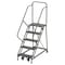 Ega 86 in H Steel Rolling Ladder, 5 Steps, 450 lb Load Capacity Z025 - alternate 1