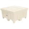 Myton Industries Bulk Container 18 cu ft Volume Cap., 44 in L, 44 in W, 23 in H, Plastic, White MTG-1WHITE - alternate 1
