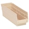 Quantum Storage Systems Shelf Storage Bin, Polypropylene, Ivory, 4 in H, 4 1/8 in W, 11 5/8 in L QSB101IV - alternate 4