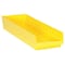 Quantum Storage Systems Shelf Storage Bin, Polypropylene, Yellow, 4 in H, 8 3/8 in W, 23 5/8 in L QSB114YL - alternate 4