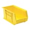 Quantum Storage Systems Hang & Stack Storage Bin, Polypropylene, Yellow, 7 in H, 8 1/4 in W, 14 3/4 in L QUS240YL - alternate 1