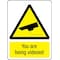 Electromark Security Sign, 16 in Height, 12 in Width, Plastic, English S1279R - alternate 2