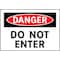 Electromark Danger Sign, 7 in Height, 10 in Width, Vinyl, English S144FF - alternate 3