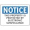 Electromark Notice Security Sign, 7 in Height, 10 in Width, Aluminum, English S205FA - alternate 1