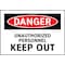 Electromark Danger Sign, 7 in Height, 10 in Width, Aluminum, English S176FA - alternate 3