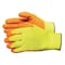 Showa Hi-Vis Coated Gloves, Natural Rubber Latex, Crinkled, Palm, 4 Abrasion Level, Gray, L (9) 1 PR 317L-09 - alternate 5