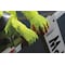 Showa Hi-Vis Coated Gloves, Natural Rubber Latex, Crinkled, Palm, 4 Abrasion Level, Gray, L (9) 1 PR 317L-09 - alternate 6