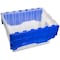 Akro-Mils 12 gal Attached Lid Container, Blue, Plastic, Steel Hinge 66486CLDBL - alternate 6