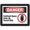 Electromark Confined Space Enter By Permit Only, 14 in W x 10 in H, Fiberglass 32670 - alternate 1