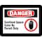 Electromark Confined Space Enter By Permit Only, 14 in W x 10 in H, Fiberglass 32670 - alternate 3
