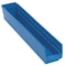 Quantum Storage Systems Shelf Storage Bin, Polypropylene, Blue, 4 in H, 4 1/8 in W, 23 5/8 in L QSB105BL - alternate 4