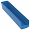 Quantum Storage Systems Shelf Storage Bin, Polypropylene, Blue, 4 in H, 4 1/8 in W, 23 5/8 in L QSB105BL - alternate 2