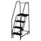 Ega 70 in H Steel Rolling Ladder, 4 Steps, 450 lb Load Capacity CA-F007-BL - alternate 1