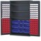 Valley Craft Extra-Heavy Duty Bin Cabinet, 48 in W, 78 in H, 24" D, 126 Bins F87842A4 - alternate 1
