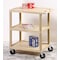 Zoro Select Utility Cart with Lipped Plastic Shelves, Polyethylene, 400 lb Load Capacity, 3 Shelves, 24 in L HE34-B - alternate 2