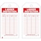 Brady Tag, Inspection, Polyester, 5 3/4 in H x 3 in W, Red on White, Rectangle, 10 PK 86555 - alternate 1