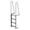 Zoro Select 7 ft Overall H, Fixed Ladder, Steel, 4 Steps, Forward Exit, Gray Finish, 300 lb Load Capacity MDT04 - alternate 1