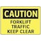 Electromark Caution Sign, 7 in Height, 10 in Width, Aluminum, English S114FA - alternate 1
