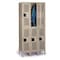 Tennsco Wardrobe Locker, 36 in W, 18 in D, 78 in H, (2) Tier, (3) Wide, Sand VDL-121836-3SND - alternate 3
