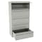 Tennsco 36 in W 5 Drawer Lateral File Cabinet, Light Gray LPL3660L50 LGHT GREY - alternate 1
