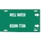 Brady Pipe Marker, Well Water, Grn, 6 to 7-7/8 In 4156-F - alternate 1