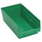 Quantum Storage Systems Shelf Storage Bin, Polypropylene, Green, 4 in H, 6 5/8 in W, 11 5/8 in L QSB102GN - alternate 4