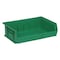 Quantum Storage Systems Hang & Stack Storage Bin, Polypropylene, Green, 5 in H, 16 1/2 in W, 10 7/8 in L QUS245GN - alternate 1