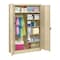 Tennsco Combo Wardrobe Storage Cabinet, 78 in H, 48 in W, 18 in D, Swing, Keyed, Sand, 5 Shelves, 0 Drawers J1878C SAND - alternate 1