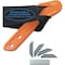 Emi Seat Belt Cutter, Plastic, Stainless Steel, 4 3/4 in L, 1 3/4 in W, Orange, O2 Wrench 4002 - alternate 1
