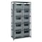 Quantum Storage Systems Steel Bin Shelving, 18 in D x 75 in H x 36 in W, 6 Shelves, Gray QSBU-800GY - alternate 1
