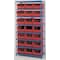 Quantum Storage Systems Steel Bin Shelving, 18 in D x 75 in H x 36 in W, 8 Shelves, Red QSBU-255RD - alternate 2