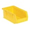 Quantum Storage Systems Hang & Stack Storage Bin, Polypropylene, Yellow, 3 in H, 4 1/8 in W, 7 3/8 in L QUS220YL - alternate 1