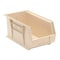 Quantum Storage Systems Hang & Stack Storage Bin, Polypropylene, Ivory, 7 in H, 8 1/4 in W, 14 3/4 in L QUS240IV - alternate 1