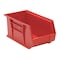 Quantum Storage Systems Hang & Stack Storage Bin, Polypropylene, Red, 7 in H, 8 1/4 in W, 14 3/4 in L QUS240RD - alternate 1