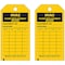 Brady Tag, Inspection, Heavy Duty Polyester, 5 3/4 in H x 3 in W, Black on Yellow, Rectangle, 10 PK 86444 - alternate 1