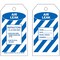 Brady Tag, Inspection, Heavy Duty Polyester, 5 3/4 in H x 3 in W, Blue on White, Rectangle, 10 PK 86435 - alternate 1