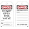 Brady Danger Tag, Lockout Tagout, Polyester, 5 3/4 in H x 3 in W, Black, Red, White, Rectangle, 10 PK 86460 - alternate 1