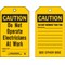 Brady Caution Tag, 7 in Height, 4 in Width, Polyester 86602 - alternate 1