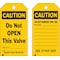 Brady Caution Tag, Lockout Tagout, Polyester, 7 in H x 4 in W, Black, Yellow, Rectangle, 10 PK 86487 - alternate 1