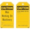 Brady Caution Tag, Cleaning and Maintenance, Polyester, 5 3/4 in H x 3 in W, Black, Yellow, Rectangle 86544 - alternate 1